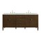 James Martin Vanities 72'' Double Vanity, Mid Century Walnut w/ 3 CM Eternal Jasmine Pearl Quartz Top 485-V72-WLT-3EJP - alternate 1